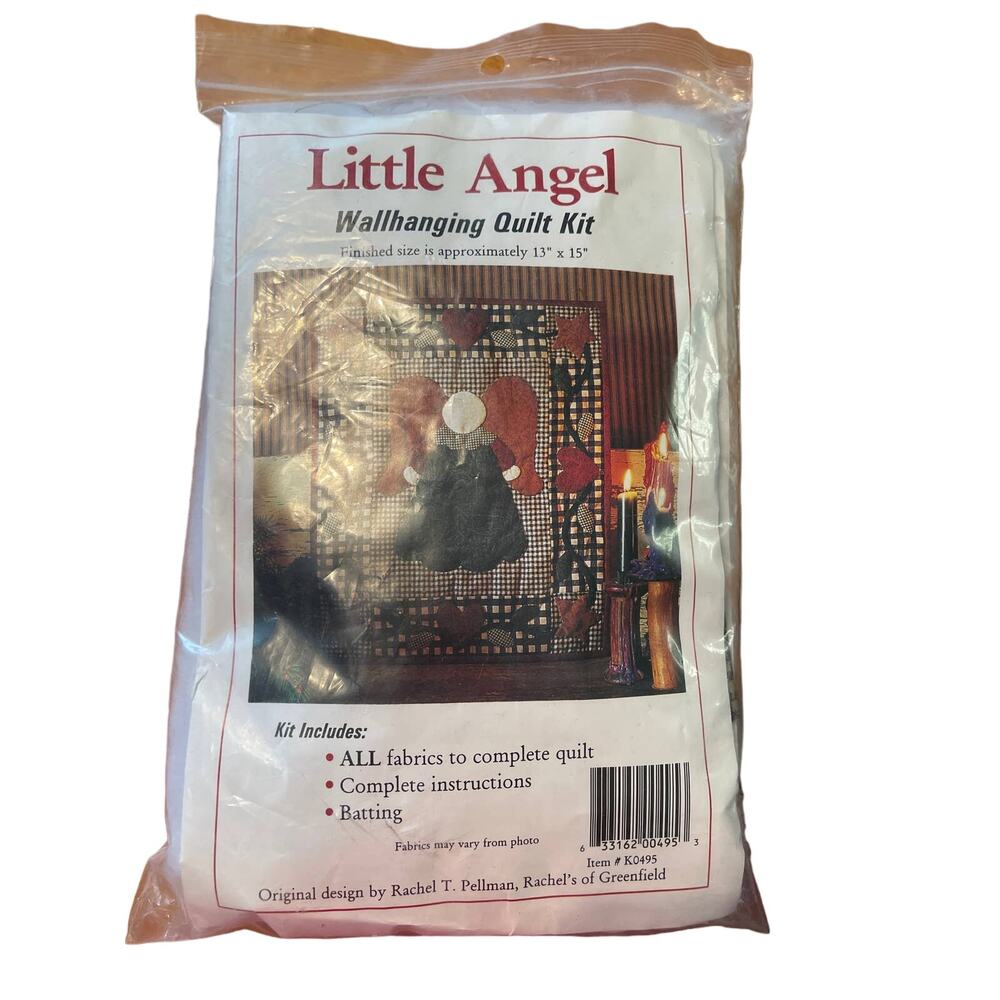 Vtg Quilt Kit LITTLE ANGEL ~Wallhanging Folk Art~French Country~ Pellman ~Sewing